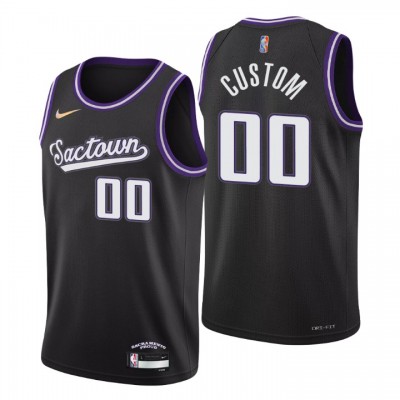 Sacramento Kings Custom Men's Nike Black 202122 Swingman NBA Jersey City Edition